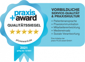 RGB_PraxisPlusAward_Qualitaetssiegel_5 Zahnarzt Charlottenburg Focus Auszeichnung